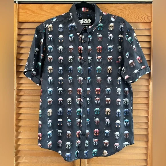 RSVLTS Star Wars Mandalorian Mens's Short Sleeve Shirt - Picture 2 of 6